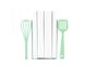 Metal Kitchen Bookends «Spatula and whisk» Mint Edition by Atelier Article, Green