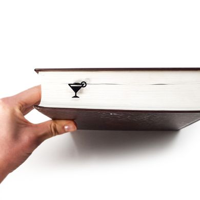 Metal Bookmark "Drinking Cocktail while Reading" by Atelier Article, Black