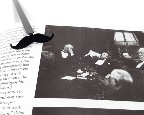 Metal Bookmark "Black Moustache" by Atelier Article, Black
