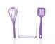 Metal Kitchen Bookends «Spatula and whisk» light purple edition by Atelier Article, Purple