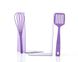 Metal Kitchen Bookends «Spatula and whisk» light purple edition by Atelier Article, Purple