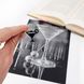 Metal Bookmark "Drinking Cocktail while Reading" by Atelier Article, Black