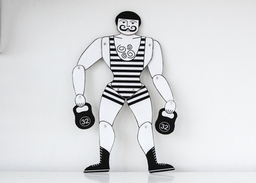 Marionette // Circus Strong Man Movable Art Doll // by Atelier Article, Assorted