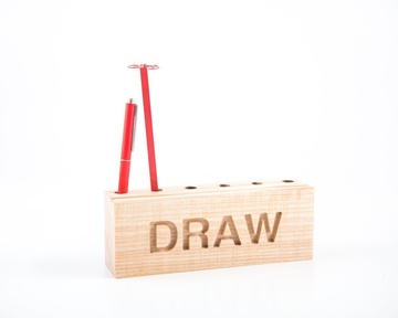 Desk organizer for pencils, brushes and pens // DRAW // by Atelier Article, Beige