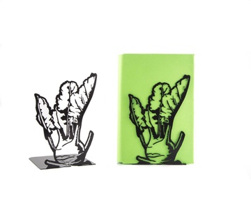 Kitchen Bookends "Kohlrabi" by Atelier Article, Black