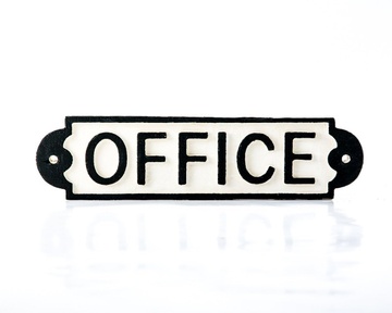 Sign OFFICE wooden retro style sign carved in salvaged wood hand painted, Assorted