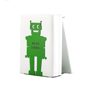 Bookend for kids room // Robot // Read Books // by Atelier Article, Green