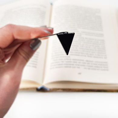 Metal bookmark Triangle Black