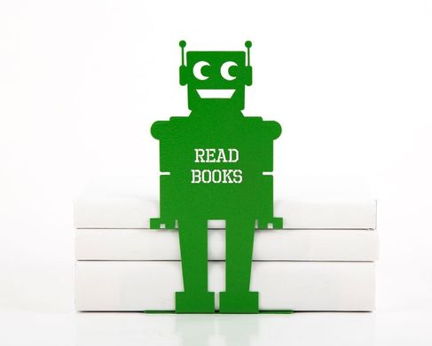 Bookend for kids room // Robot // Read Books // by Atelier Article, Green
