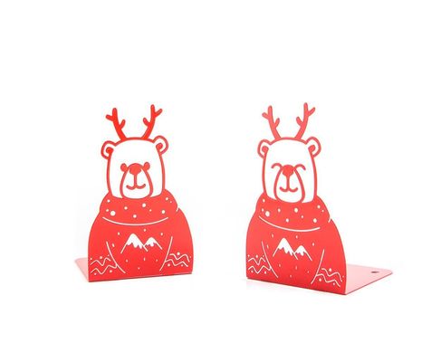 Decorative bookends / Christmas Bears / by Atelier Article, Red