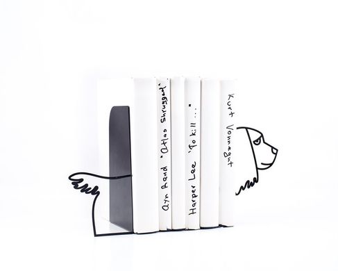 Metal Bookends "Cocker spaniel" by Atelier Article, Black