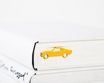 Metal Bookmark "Mustang car" by Atelier Article, Yellow