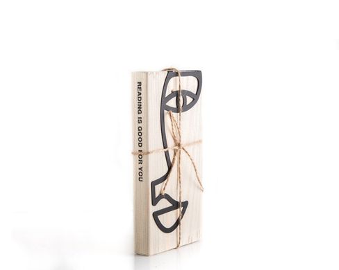 Metal book bookmark "A drawn face" by Atelier Article, Black