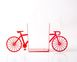 Metal Bookends "Bicycle" by Atelier Article, Red