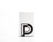One bookend Alphabet "P" metal by Atelier Article, Black
