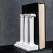 Architectural Bookends "Three Columns", White, Pair of Bookends