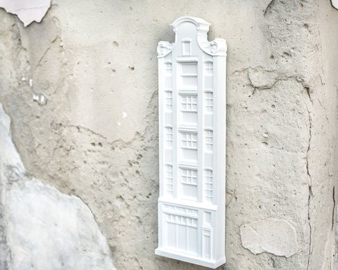 Three Architectural plaster models // Facades of Amsterdam Houses by Atelier Article, White