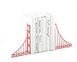 Metal Bookends / Golden Gate Bridge Functional shelf decor / by Atelier Article, Red