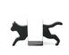 Wooden Bookends «Running Cat» by Atelier Article, Black