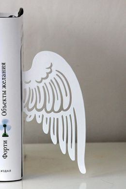 Metal Bookends "Angel wings" by Atelier Article, White