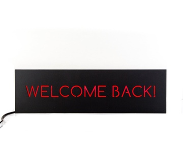 Party decoration // Wall Light Neon Sign style Welcome back by Atelier Article
