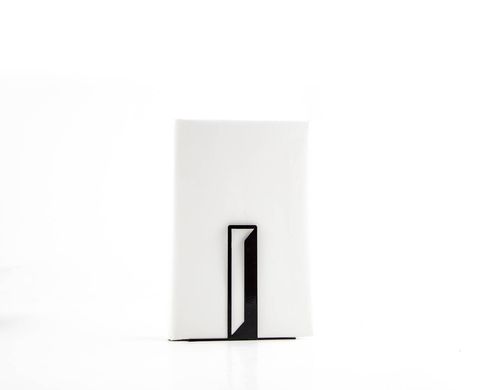 One metal bookend I -Letters are beautiful- alphabet series by Atelier Article, Black
