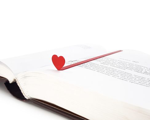 Romantic Bookmark "Red HEART" by Atelier Article, Red