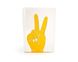 Yellow Metal Bookend Victory Sign