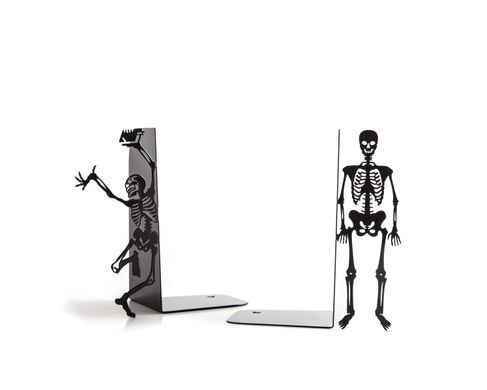 Horror movie bookends "Dancing Skeletons" by Atelier Article, Black