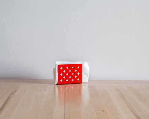 Swiss cross // Napkin holder // by Atelier Article, Red