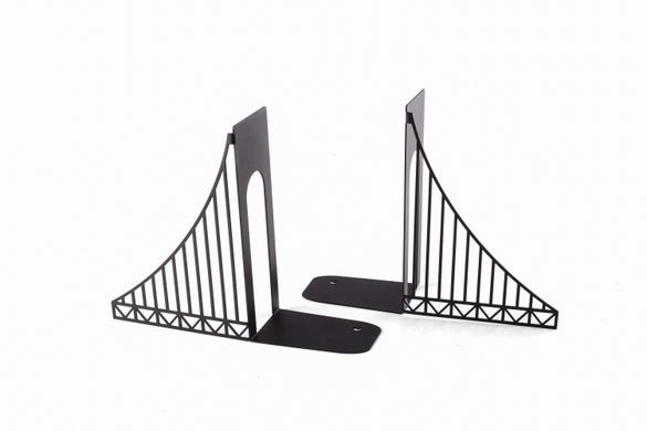 Metal Bookends / Verrazano Bridge / by Atelier Article, Black