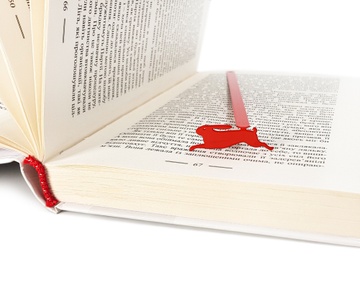 Metal Bookmark "Rabbit" by Atelier Article, Red