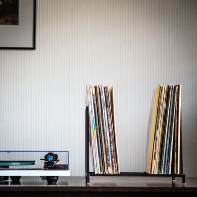 Vinyl Record Stand, Shop Style Desktop Record Display, Black