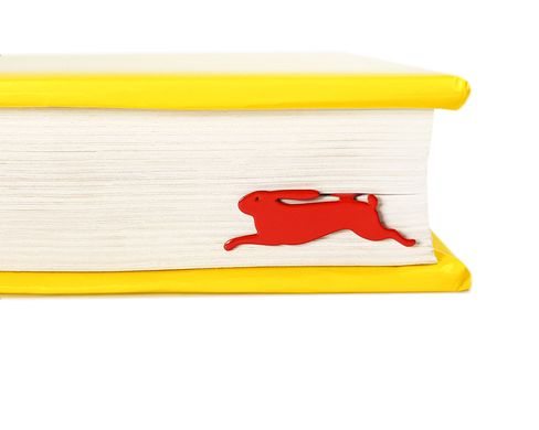 Metal Bookmark "Rabbit" by Atelier Article, Red