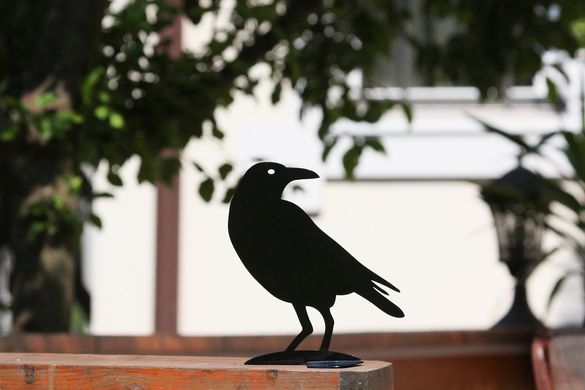 Metal garden decor // Scarecrow Raven // by Atelier Article, Black
