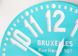 Pseudo vintage wall clock «Bruxelles turquoise» Handmade by Atelier Article, Mint