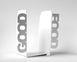 Metal kitchen bookends «Good food» functional decor for your kitchen by Atelier Article, White