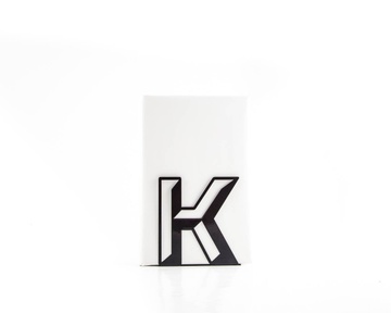 One metal bookend K -Letters are beautiful- alphabet series by Atelier Article, Black