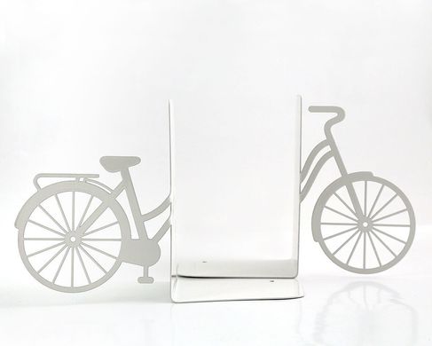 Metal Bookends "My white bike" by Atelier Article, White