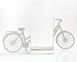 Metal Bookends "My white bike" by Atelier Article, White