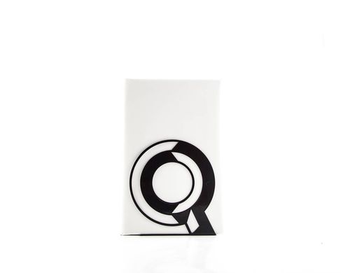 One metal bookend Q -Letters are beautiful- alphabet series by Atelier Article, Black