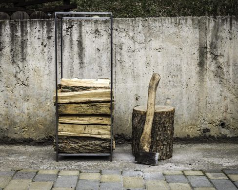 Firewood Holder flat top // Log Storage for indoors // by Atelier Article, Gray