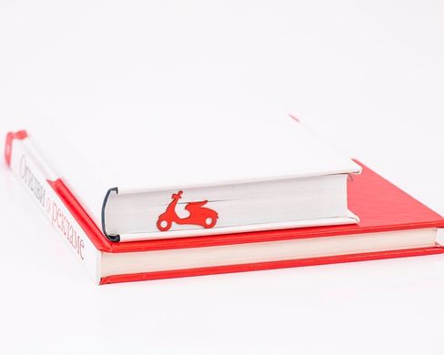 Metal Bookmark "Red Scooter" by Atelier Article, Red