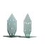 Metal Bookends "Green Growth" Functional Shelf Decor by Atelier Article, Green