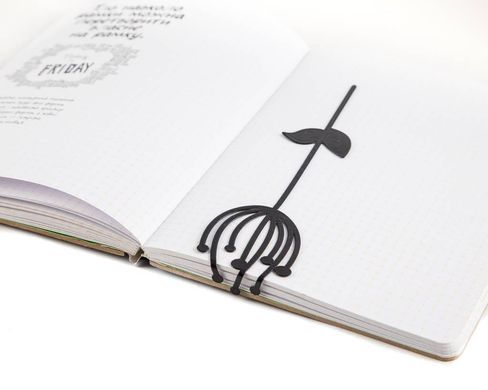 Metal Bookmark "Anethum" by Atelier Article, Black