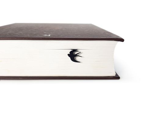 Metal Bookmark "Swallow bird" by Atelier Article, Black