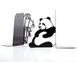 Metal bookends «Sitting Panda» by Atelier Article, Black