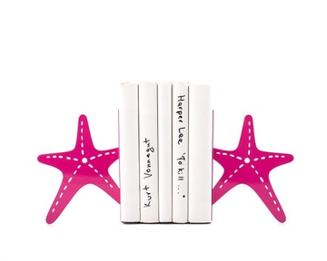 Metal Bookends "Sea stars by Atelier Article, Red