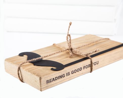 Amazing Bookmark Moustache in your book unique present for an avid reader by Atelier Article, Black