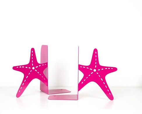 Metal Bookends "Sea stars by Atelier Article, Red
